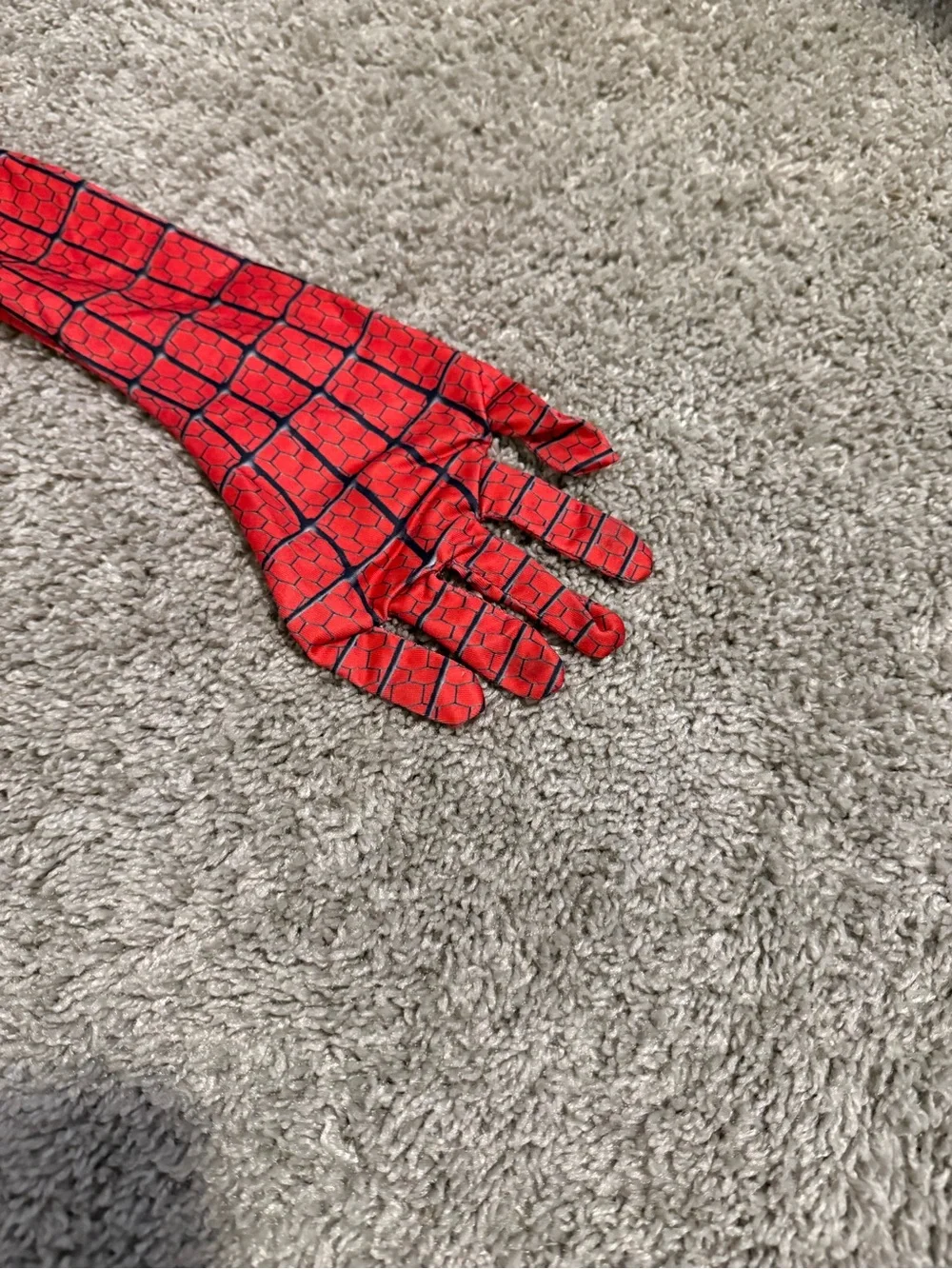 Kids Red & Blue Spider Superhero Costume Hoodie Jumpsuit